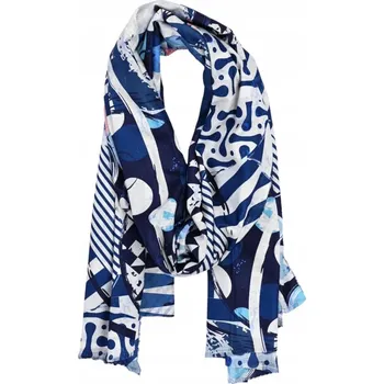 Šála Agrafka šála modrá 180 cm - dámská