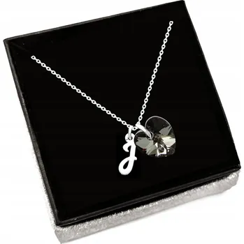 Náhrdelník Stříbrný Náhrdelník Písmeno Abeceda Srdce