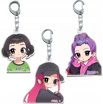 Akrylowy přívěsek na klíče do kluczy anime přívěsek 3ks KPop Demon Hunters RUMI Mira