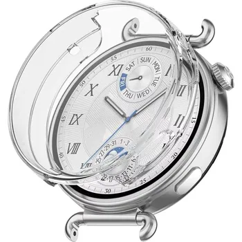 Pouzdro na mobilní telefon POUZDRO HUAWEI WATCH GT6 GT 6 41MM SILIKON + OCHRANA DISPLEJE 2V1 BEZBARVÉ