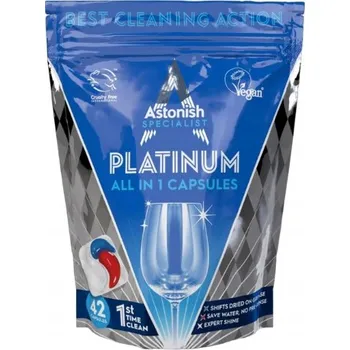 Tableta do myčky ASTONISH PLATINUM KAPSLY DO MYČKY NÁDOBÍ 42 KS