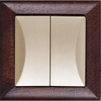 vypínač Schodišťový vypínač Klasik, Zápustný Timex, odstíny hnědé WP-5/2 OP PI/WE