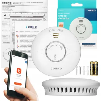 Bezpečnostní detektor CHYTRÝ HLÁSIČ KOUŘE DETEKTOR POŽÁRU WIFI životnost senzoru a baterie 10 let