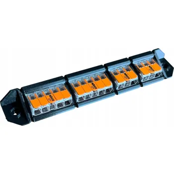 Montážní lišta, držák na svorkovnice, WAGO 221 svorky – 2x3/2x5, robustní