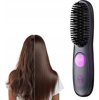 Péče o vlasy Přenosná nabíjecí žehlička na vlasy na vlasy s LCD displejem teploty