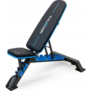 Posilovací lavice Tréninková lavice, nastavitelná šikmá lavice na cvičení THUNDER, skládací, šikmá