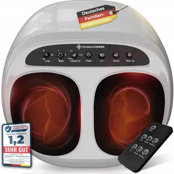 Masážní přístroj MASÁŽNÍ PŘÍSTROJ NA NOHY EMS PROFESIONÁLNÍ RŮZNÉ REŽIMY SHIATSU VIBRACE VYHŘÍVÁNÍ + DÁLKOVÉ OVLÁDÁNÍ