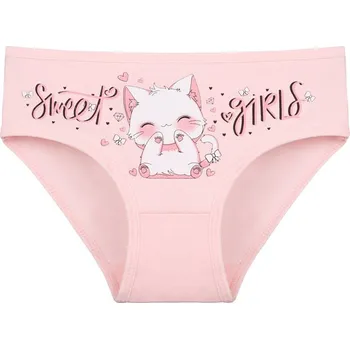 Dívčí oblečení EVONA a.s. Dívčí kalhotky K840 KOTĚ MERUŇKOVÁ - K 840 E-KOTĚ MERUŇKOVÁ 122