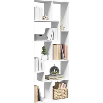 Knihovna vidaXL Knihovna/dělící stěna bílá 67x25x161,5 cm kompozitní dřevo