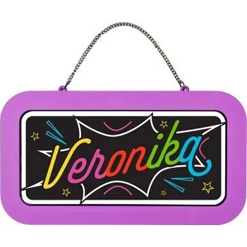 Party dekorace ALBI Neonová cedulka se jménem - Veronika