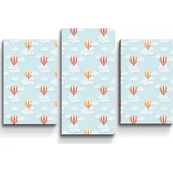 Obraz Sablio Obraz - 3-dílný Horkovzdušné balony na nebi - 75x50 cm