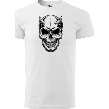 Sablio Tričko s potiskem Skull 1 - bílé 3XL