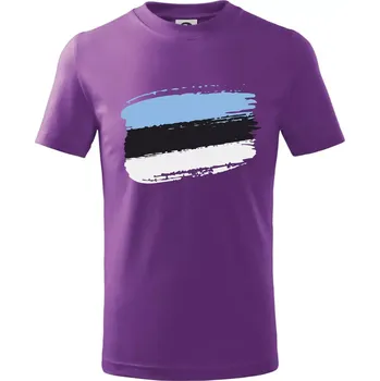 Estonsko vlajka - Tričko dětské bavlněné - 98 cm / 2 roky ( Fialová )