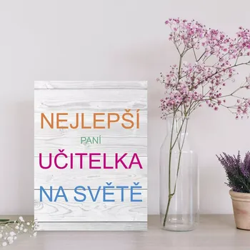Plechová cedule Sablio Dárková cedulka Nejlepší paní učitelka na světě: 30x40 cm