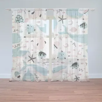 Záclona Sablio Záclony Animovaný mořský svět: 2ks 150x250cm