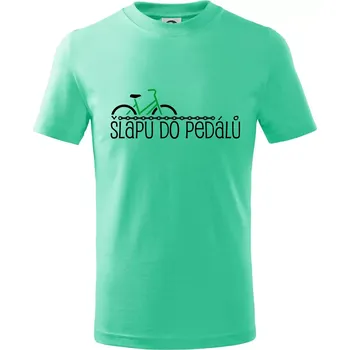 Chlapecké tričko Šlapu do pedálů - Tričko dětské bavlněné - 146 cm/10 let ( Mátová )