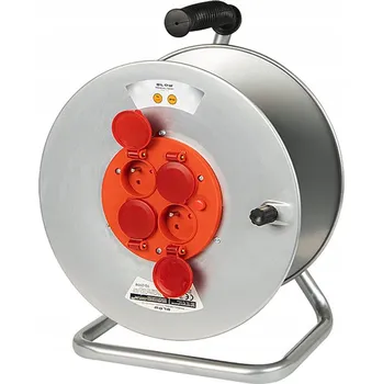 Napájecí kabel Prodlužovací Kabel bubnový Blow 0 m 4 ks zásuvek stříbrný