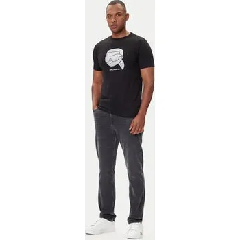 Pánské oblečení KARL LAGERFELD T-Shirt 755066 554242 Černá Regular Fit 3XL