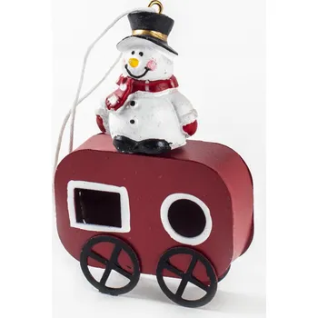 Vánoční dekorace Vánoční Baňky tvarované sněhulák 8 cm 1 ks