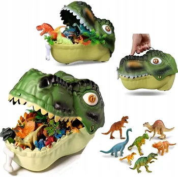 Figurka VELKÁ SADA DINOSAURUS KUFŘÍK T-REX FIGURKY dino park VEJCE 19v1 PRO DĚTI