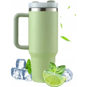 Termohrnek VELKÝ TERMOHRNEK 1200 ML SE SLÁMOVO ZELENOU NEREZOVÁ OCEL XXL