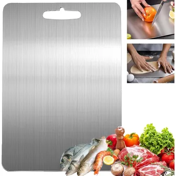 Kuchyňské prkénko Prkénko na Krájení Masa a Ryb z nerezové oceli 46x30 cm Ekologické