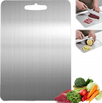 Kuchyňské prkénko PRKÉNKO NA KRÁJENÍ Z NEREZOVÉ OCELI antibakteriální Tenké 34X23CM