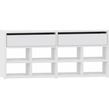 Botník Botník se zásuvkami Matkam 108 x 49,4 x 33,3 cm bílá