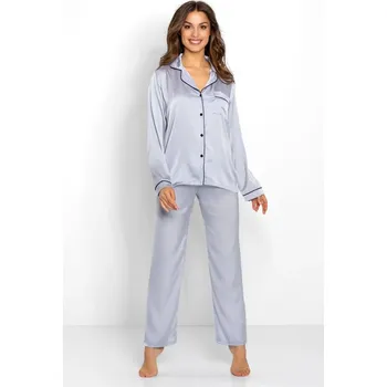 Dámské pyžamo Pyžamo Classic Look Silver - Momenti Per Me, L i556_57730_1530_35