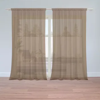 Záclona Sablio Záclony Hnědá: 2ks 150x250cm