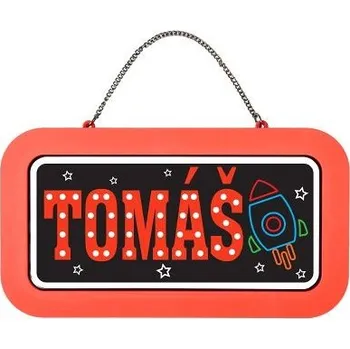 Party dekorace ALBI Neonová cedulka se jménem - Tomáš