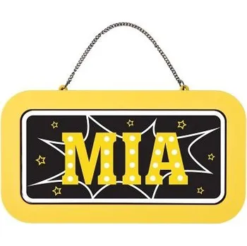 Party dekorace ALBI Neonová cedulka se jménem - Mia