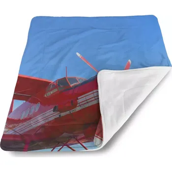 deka Sablio Deka pro miminko Červené letadlo - 90x120 cm