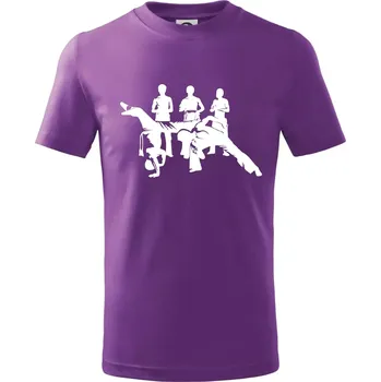 Capoeira všichni - Tričko dětské bavlněné - 134 cm/8 let ( Fialová )