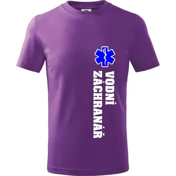 Chlapecké tričko Rescue - Vodní záchranář - Tričko dětské bavlněné - 158 cm/12 let ( Fialová )