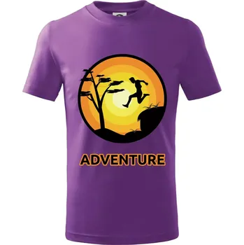 Chlapecké tričko Parkour adventure - Tričko dětské bavlněné - 146 cm/10 let ( Fialová )