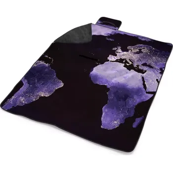 deka Sablio Plážová deka Světelná mapa světa: 200x140 cm