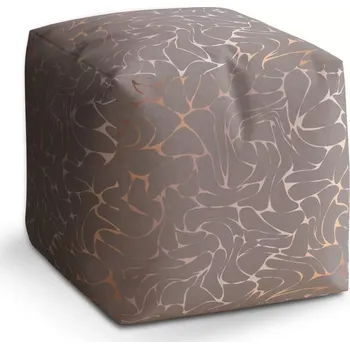 Taburet Sablio Taburet Cube Béžové vzorce: 40x40x40 cm