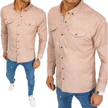 Pánská košile DStreet pánská košile ležérní s dlouhým rukávem střih regular bavlna velikost S