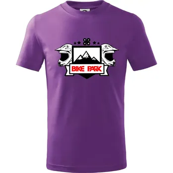 Bike park helmy - Tričko dětské bavlněné - 134 cm/8 let ( Fialová )