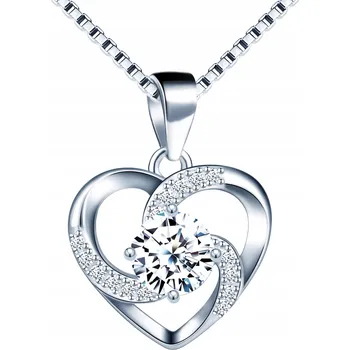 Náhrdelník POSTŘÍBŘENÝ NÁHRDELNÍK 925 SRDCE SRDÍČKO