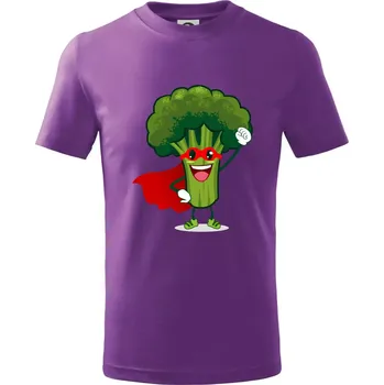 Super Brokolice - Tričko dětské bavlněné - 98 cm / 2 roky ( Fialová )