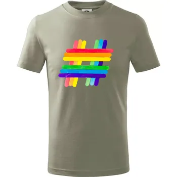 Chlapecké tričko LGBT hashtag - Tričko dětské bavlněné - 98 cm / 2 roky ( Light khaki )