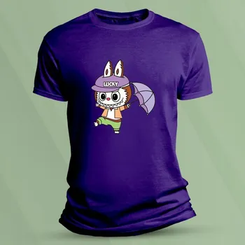 Chlapecké tričko Bavlněné dětské tričko Labubu Lucky velikost 104 Purpurová