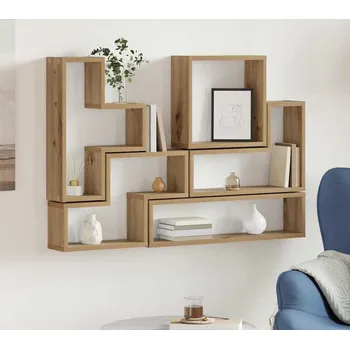 police vidaXL Nástěnná kostka dub artisan 96 x 12 x 64 cm Kompozitní dřevo [879640]