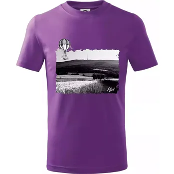 Retro Kleť - Tričko dětské bavlněné - 104-110cm / 3-4 roky ( Fialová )