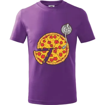 Pizza DJ - Tričko dětské bavlněné - 98 cm / 2 roky ( Fialová )