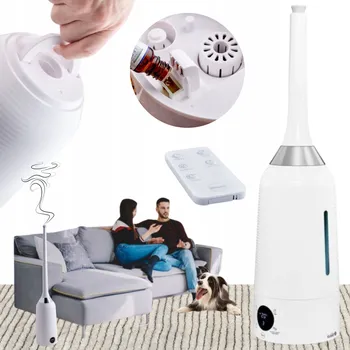 Zvlhčovač vzduchu ULTRAZVUKOVÝ ZVLHČOVAČ VZDUCHU 6L s Aromaterapií, Dálkové Ovládání, Časovač a Noční Režim