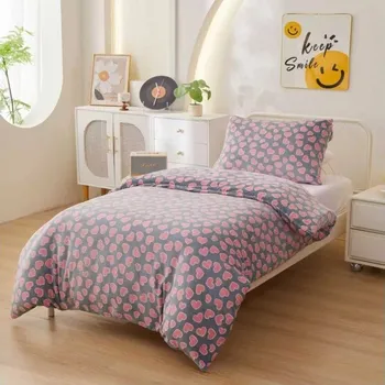 Povlečení Top textil Povlečení Mikroplyš Srdíčka 140x200, 70x90 cm