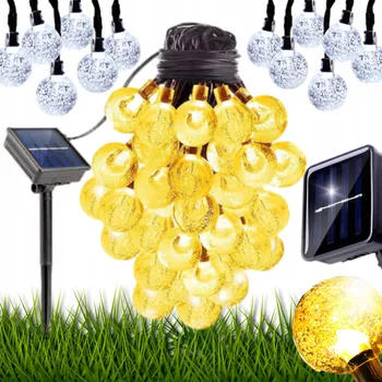 Venkovní osvětlení Světelný řetěz SOLÁRNÍ LAMPA LED ULICE ZAHRADNÍ ŠŇŮRA 650 cm solární žlutý